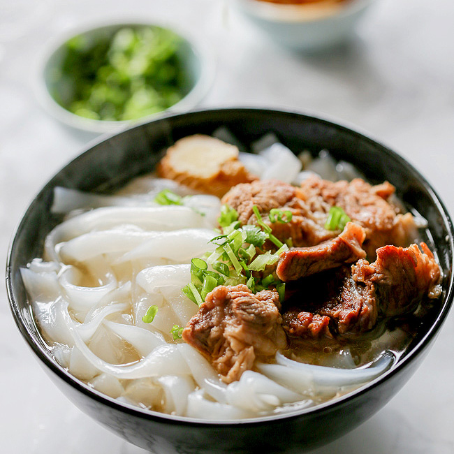 Beef Ho Fun Noodle Soup