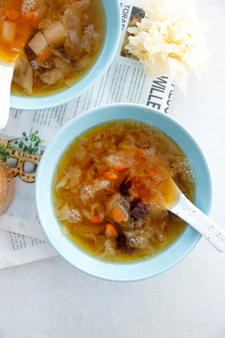 Snow Fungus Soup with Asian Pears