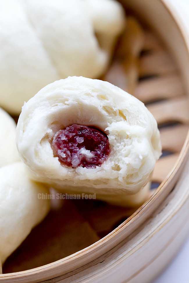 Steamed Sausage Buns (Lop Cheung Buns)