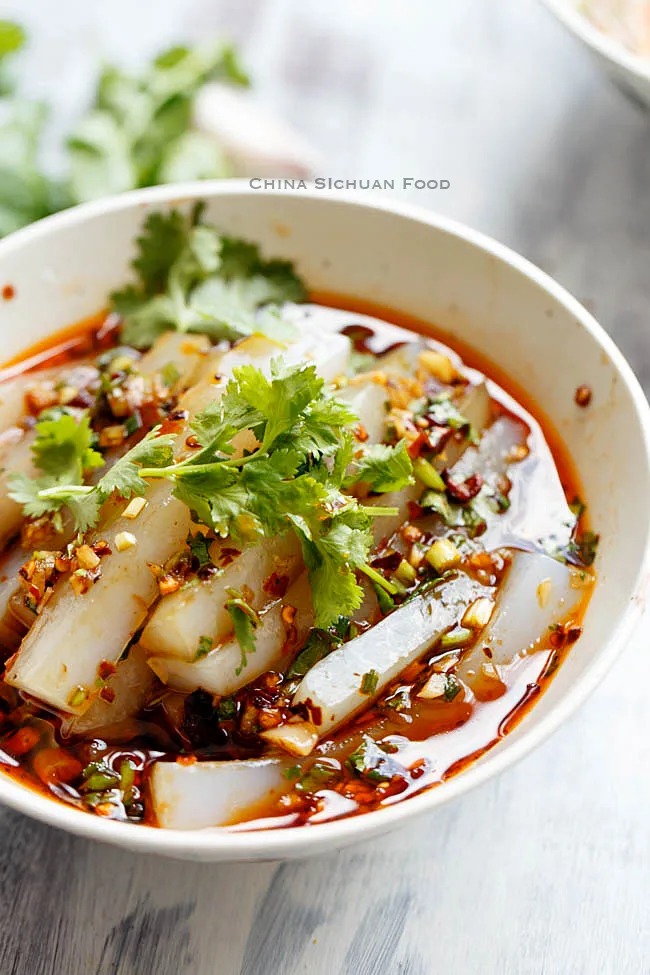 white jelly noodle from starch 